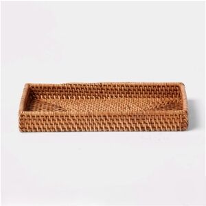 Threshold Rattan Tray Light Brown - Vanity Organizer, Spot Clean,